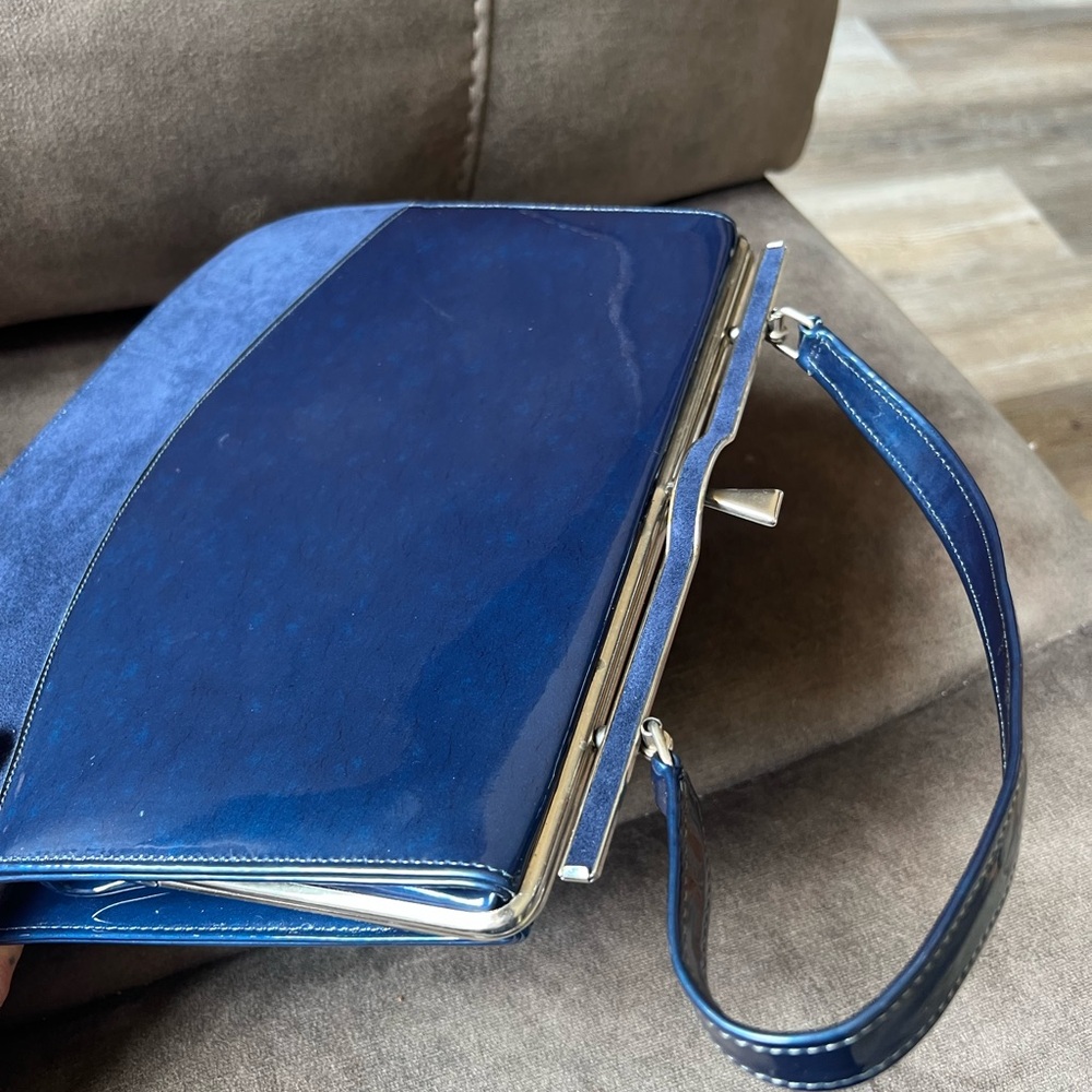 Elegant Vintage‎ 50’s-60’s Navy Blue Women's Handbag - Picture 7 of 13